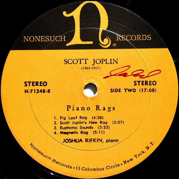 Piano Rags By Scott Joplin - secondary