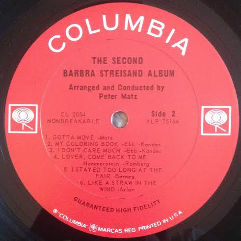 The Second Barbra Streisand Album - secondary