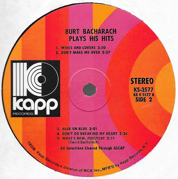 Burt Bacharach - Plays His Hits