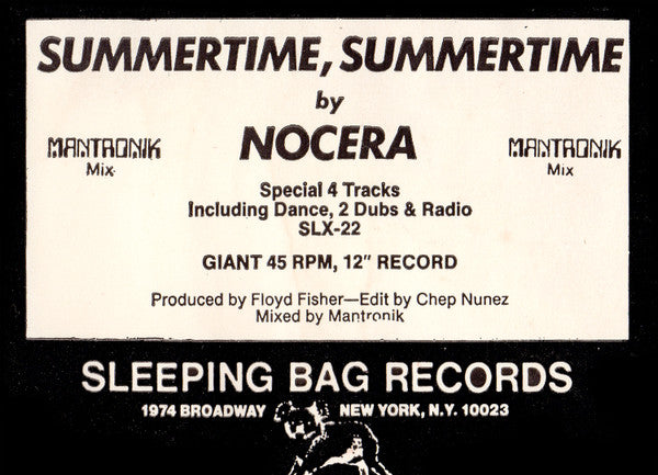 12" Single: Nocera - Summertime, Summertime