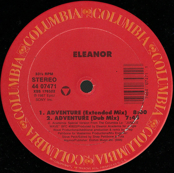 12" Single: Eleanor Academia - Adventure