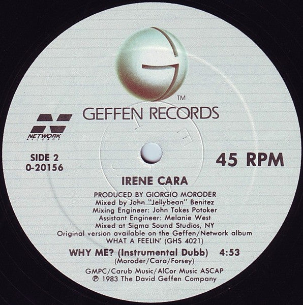 12" Single: Irene Cara - Why Me?