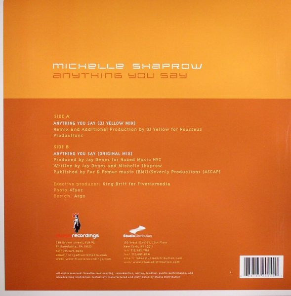 12" Single: Michelle Shaprow - Anything You Say