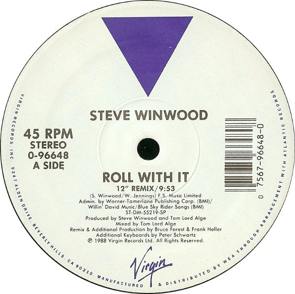 12" Single: Steve Winwood - Roll With It