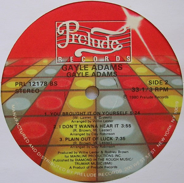 Gayle Adams - secondary