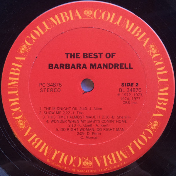 The Best Of Barbara Mandrell - secondary