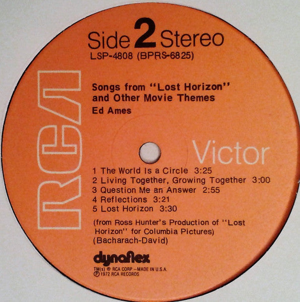 Ed Ames - Songs From "Lost Horizon" And Themes From Other Movies