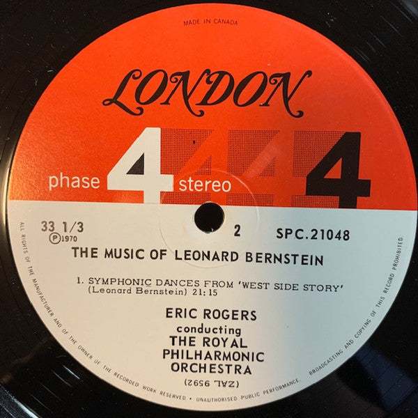 Eric Rogers, Royal Philharmonic Orchestra - The Music Of Leonard Bernstein