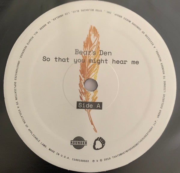 So That You Might Hear Me - secondary