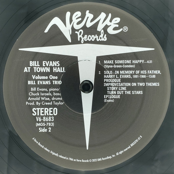 Bill Evans At Town Hall (Volume One) - secondary