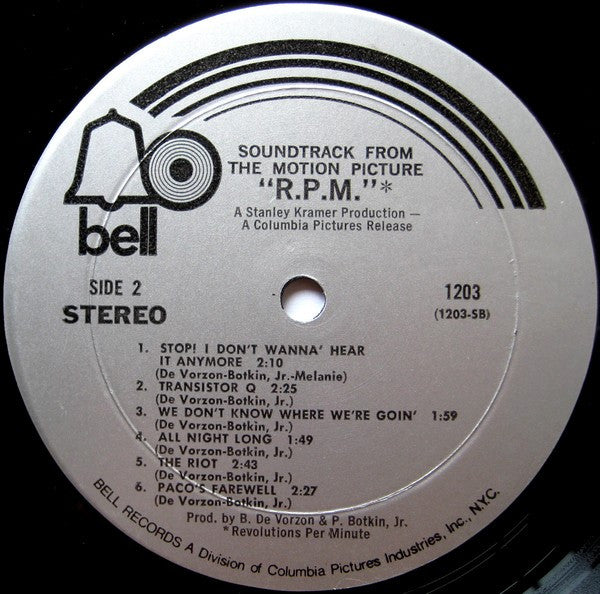 R.P.M.* (*Revolutions Per Minute) (Soundtrack From The Motion Picture) - secondary