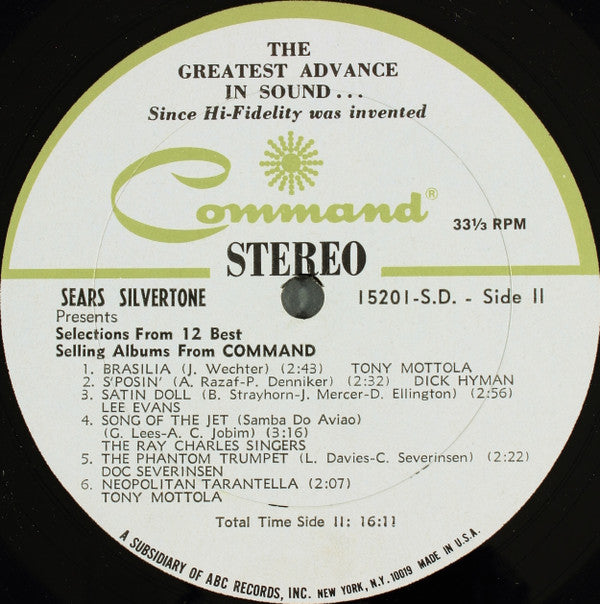 Various - Sears Silvertone Presents Selections From 12 Best Selling Albums From Command