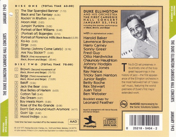 Duke Ellington And His Orchestra - The Duke Ellington Carnegie Hall Concerts: January 1943