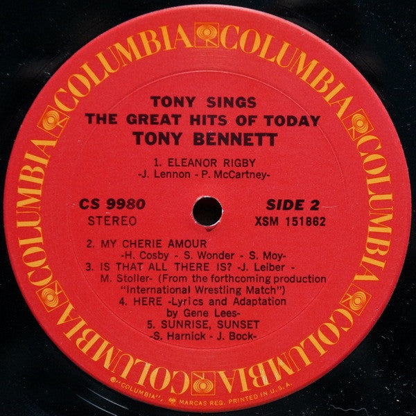 Tony Bennett - Tony Sings The Great Hits Of Today
