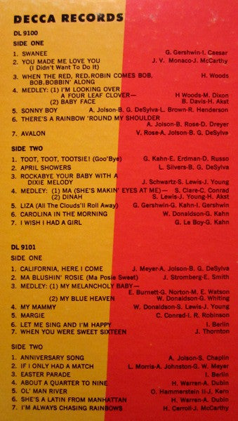 The Best Of Al Jolson - secondary