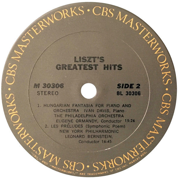 Franz Liszt, Leonard Bernstein, André Watts, Eugene Ormandy, Ivan Davis - Liszt's Greatest Hits