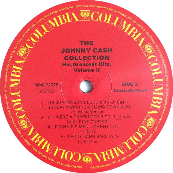 The Johnny Cash Collection (His Greatest Hits, Volume II) - secondary