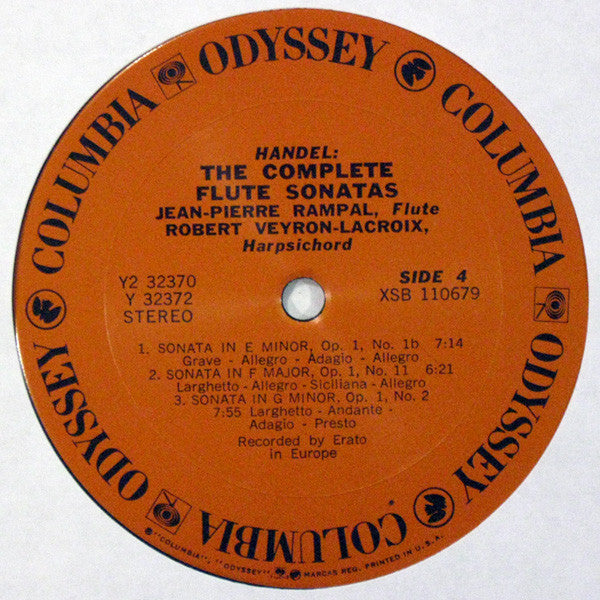 Jean-Pierre Rampal, Georg Friedrich Händel, Robert Veyron-Lacroix - Handel: The Complete Flute Sonatas