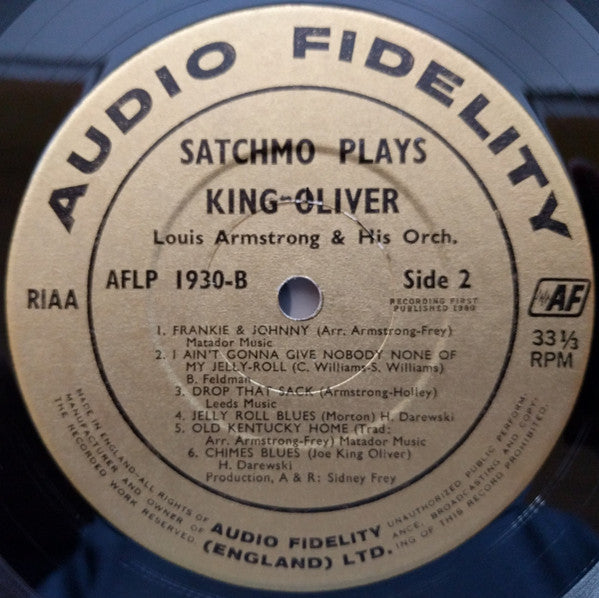 Louis Armstrong And His Orchestra - Satchmo Plays King Oliver