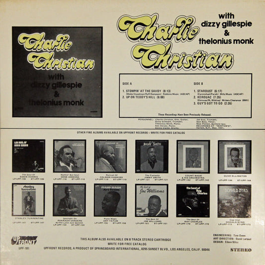Charlie Christian With Dizzy Gillespie & Thelonius Monk - secondary
