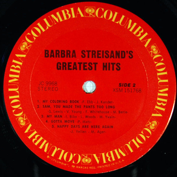 Barbra Streisand's Greatest Hits - secondary