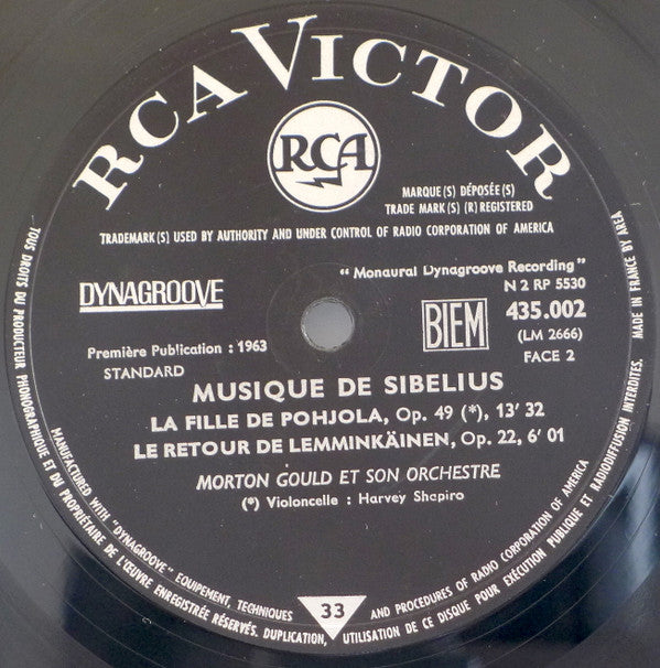 Jean Sibelius, Morton Gould And His Orchestra - Musique De Sibelius