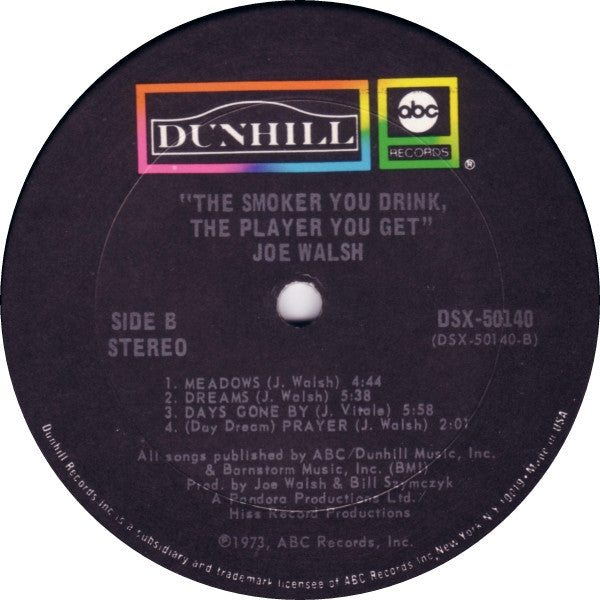 Joe Walsh - The Smoker You Drink, The Player You Get
