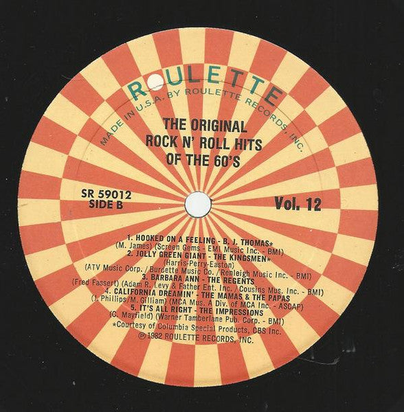The Original Rock N' Roll Hits Of The 60's Vol. 12 - secondary