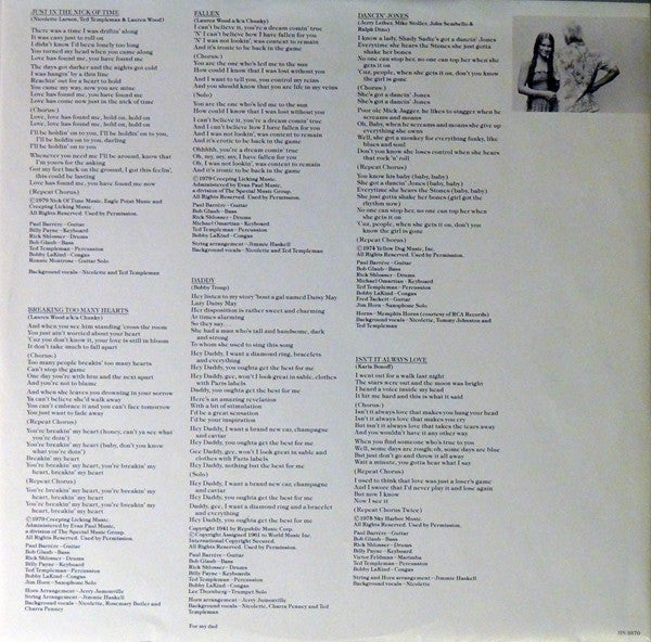 Nicolette Larson - In The Nick Of Time