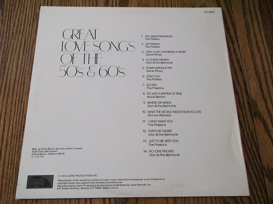 Great Love Songs Of The 50's & 60's - secondary