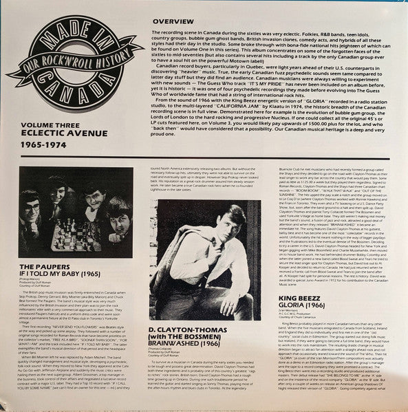 Made In Canada: Our Rock 'N' Roll History - Volume 3: Eclectic Avenue (1965-1974) - secondary