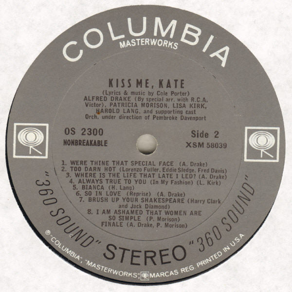 Cole Porter, Saint Subber, Lemuel Ayers, Alfred Drake, Patricia Morison - Kiss Me, Kate