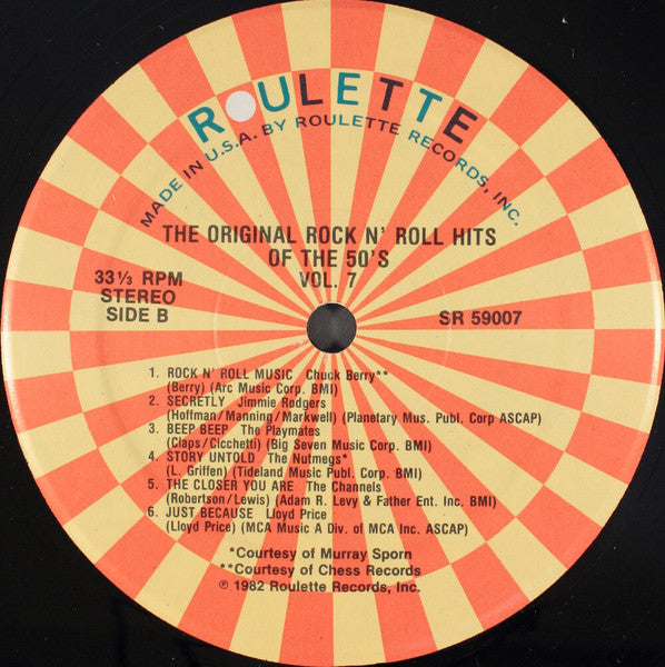 The Original Rock N' Roll Hits Of The 50's Vol. 7 - secondary