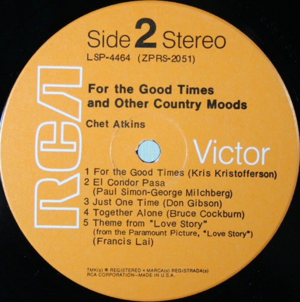 Chet Atkins - For The Good Times And Other Country Moods