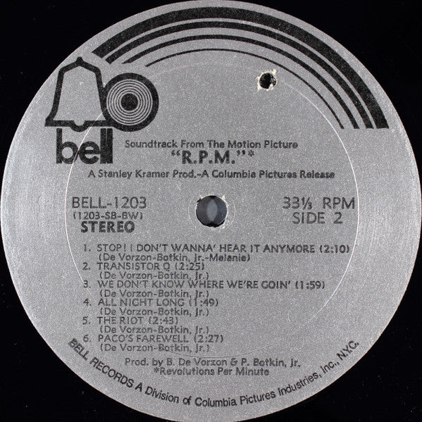 R.P.M. (The Original Motion Picture Soundtrack) - secondary