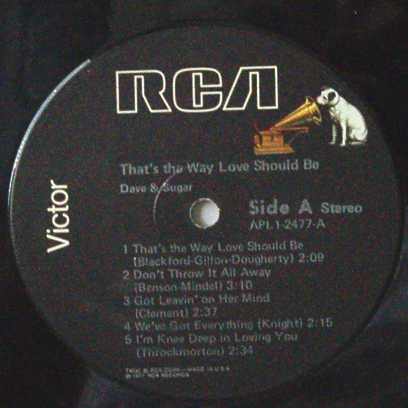 Dave And Sugar - That's The Way Love Should Be