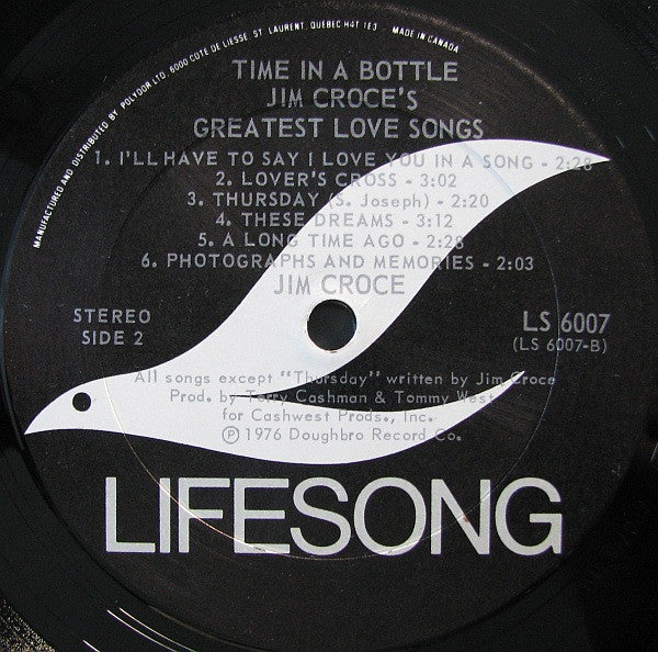 Jim Croce - Time In A Bottle - Jim Croce's Greatest Love Songs
