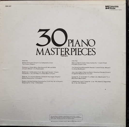 30 Piano Masterpieces - secondary