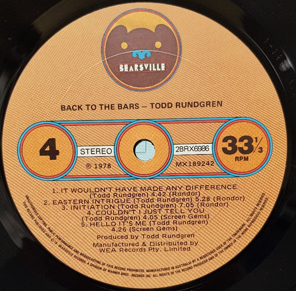 Back To The Bars - secondary