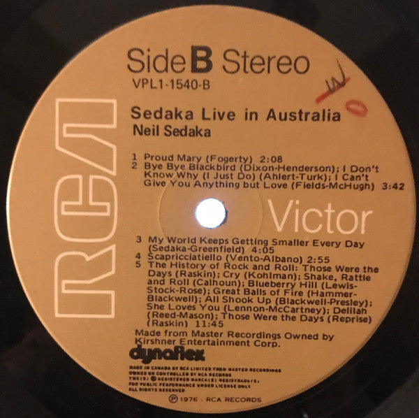 Neil Sedaka - Sedaka Live In Australia