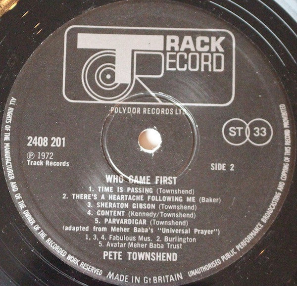 Who Came First - secondary