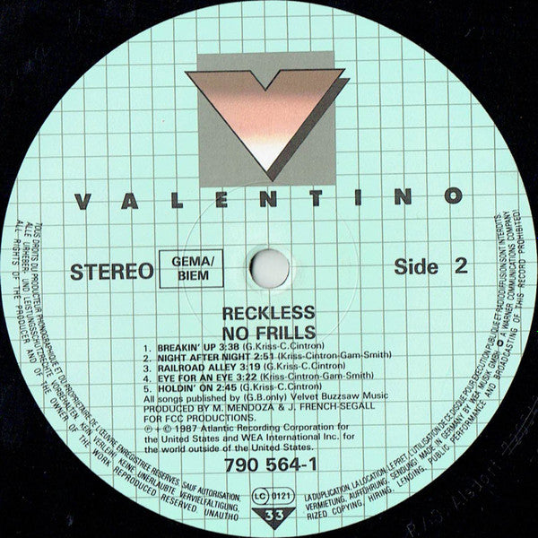 Reckless - No Frills