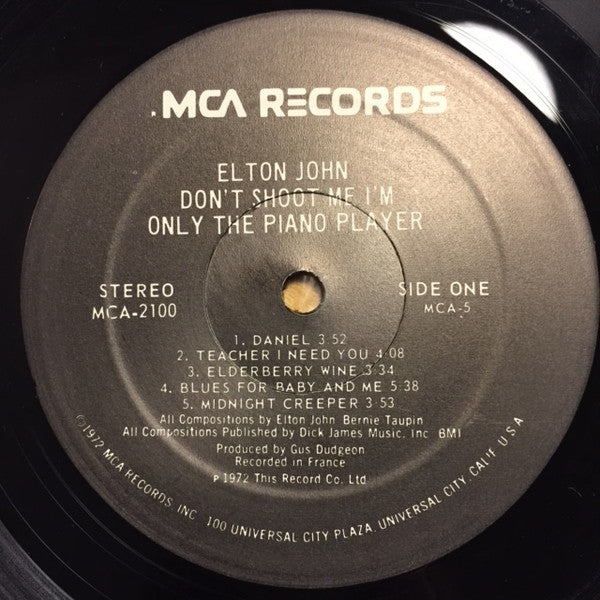 Don't Shoot Me, I'm Only The Piano Player - secondary