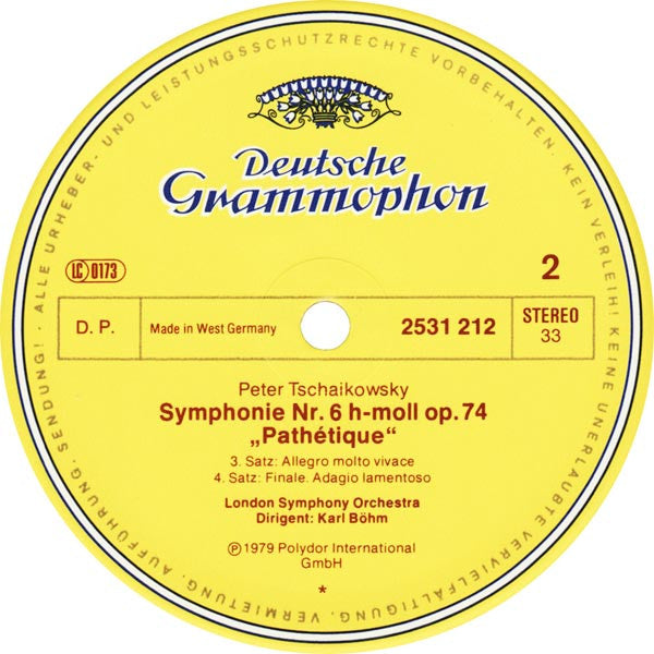 Pyotr Ilyich Tchaikovsky, London Symphony Orchestra, Karl Böhm - Symphonie No.6 Pathetique