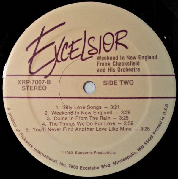 Frank Chacksfield & His Orchestra - Weekend In New England
