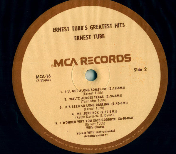 Ernest Tubb's Greatest Hits - secondary