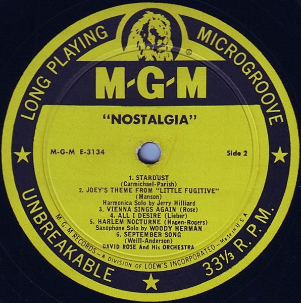 David Rose & His Orchestra - Nostalgia