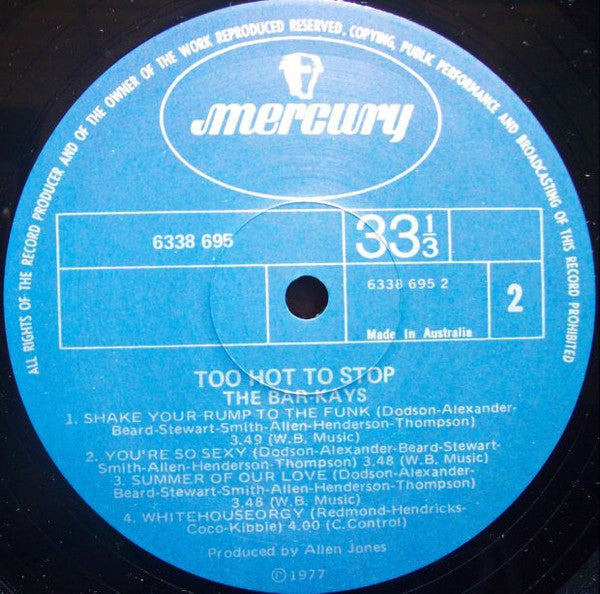 Bar-Kays - Too Hot To Stop