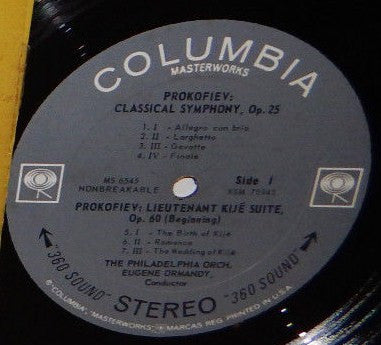 Sergei Prokofiev, The Philadelphia Orchestra, Eugene Ormandy - Classical Symphony / The Love For Three Oranges Suite / Lieutenant Kijé Suite