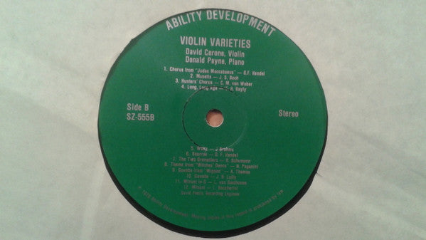 Violin Varieties - secondary